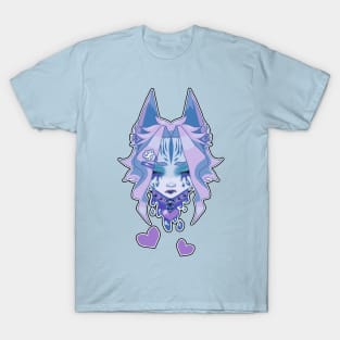 Drippy Blue Neko T-Shirt